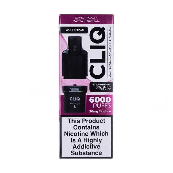 Strawberry Raspberry Cherry Ice Cliq 6000 Pods