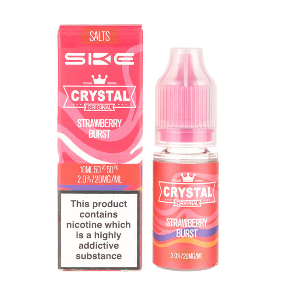 Crystal Strawberry Burst 10ml Nic Salt E-Liquid