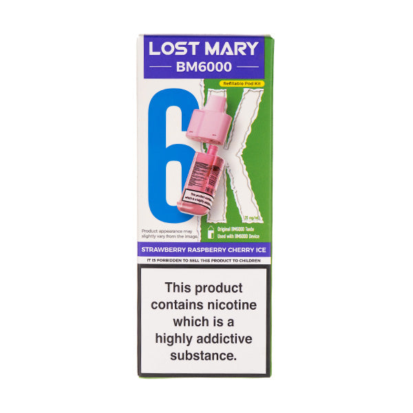 Strawberry Raspberry Cherry Ice BM6000 Pods