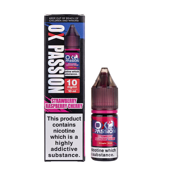 Strawberry Raspberry Cherry OX Passion 10ml Nic Salt E-Liquid